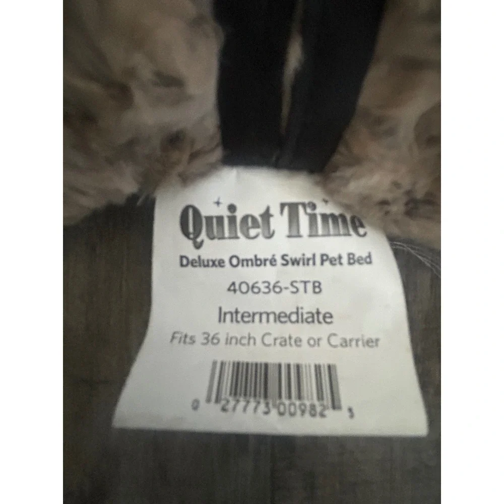 Quiet Time Deluxe Ombre Swirl Pet Bed Tan 36 Inch Crate‎ Mat 40636-STB